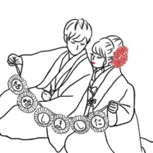 シンプルな線画タッチ