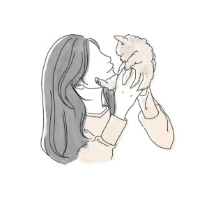 飼い主様とペット似顔絵