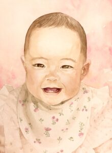 赤ちゃん似顔絵