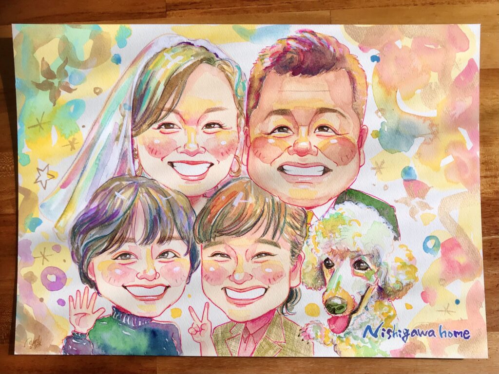 家族似顔絵