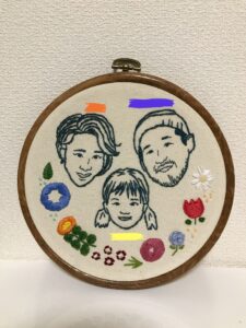 刺繍　似顔絵