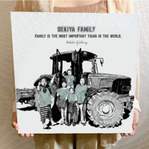 車と人の似顔絵