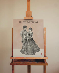 ウェディング　似顔絵