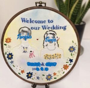 ウエディング　刺繍