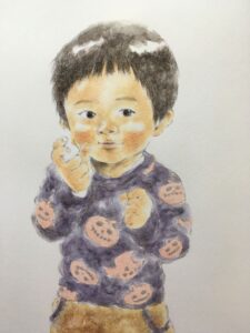 男の子　似顔絵