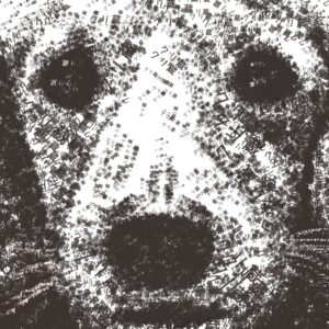 右側のワンちゃんの似顔絵