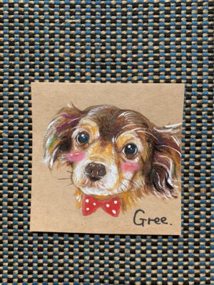 Gree犬の顔アップ