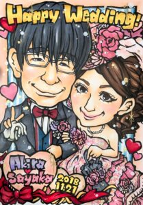 ウェルカムボード　似顔絵