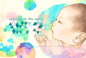 似顔絵　赤ちゃん