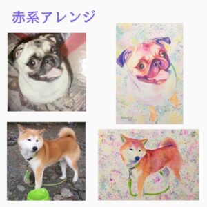 似顔絵　アレンジ