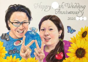 似顔絵　アニバーサリー