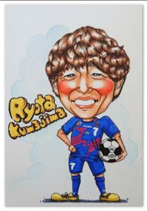 桑島良汰選手の似顔絵