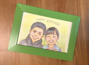 カップル　似顔絵