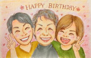 似顔絵誕生日プレゼント