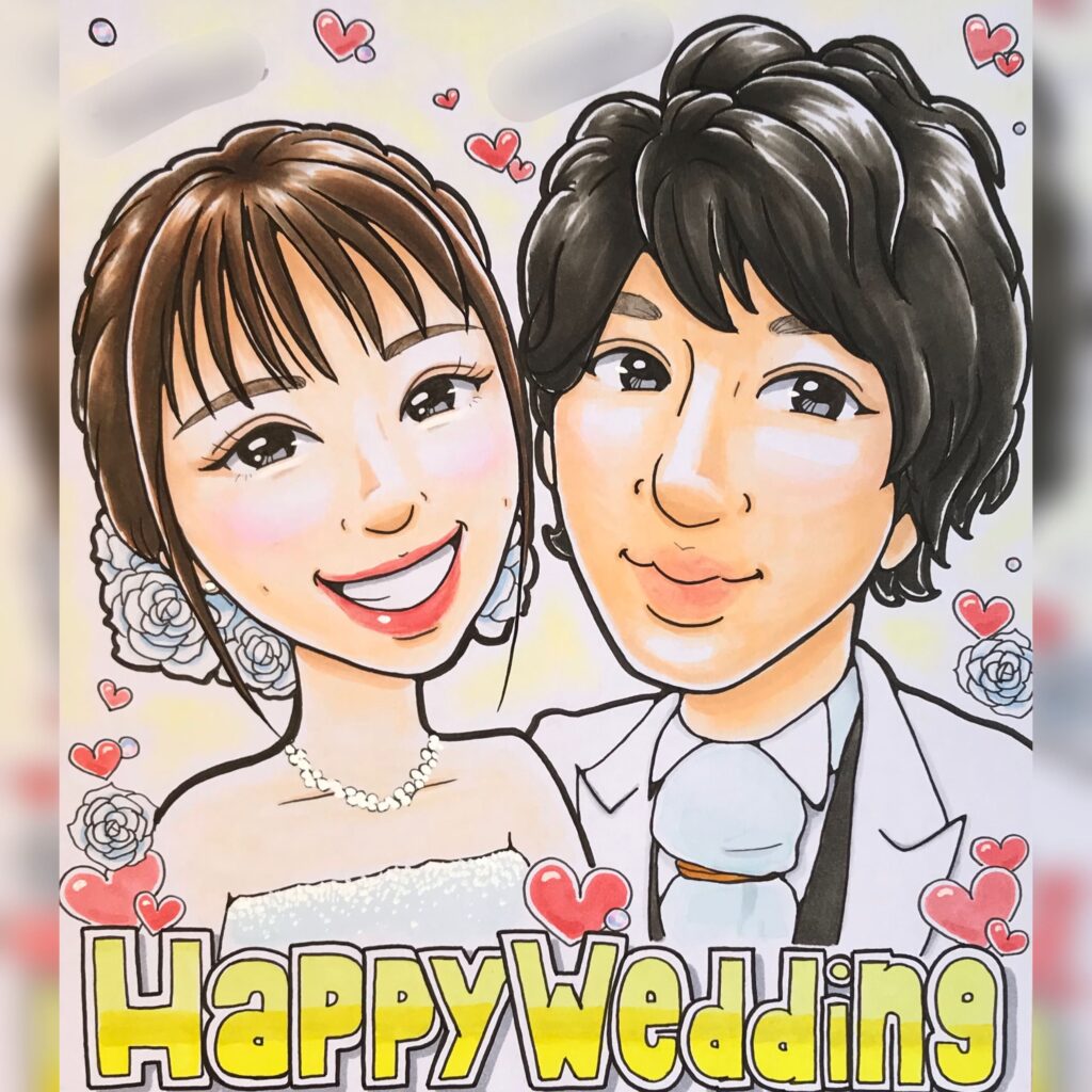 結婚式　似顔絵