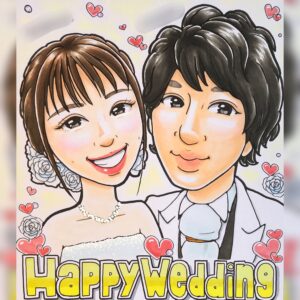結婚式　似顔絵