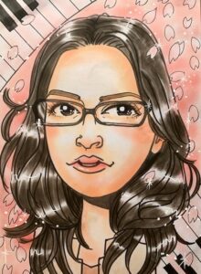 アンジェラアキさんの似顔絵写真