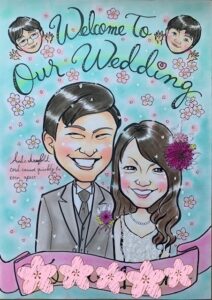 ウェルカムボード似顔絵