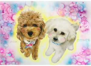 ペット　犬　似顔絵