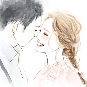 カップル似顔絵