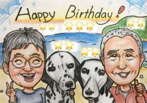 誕生日　似顔絵