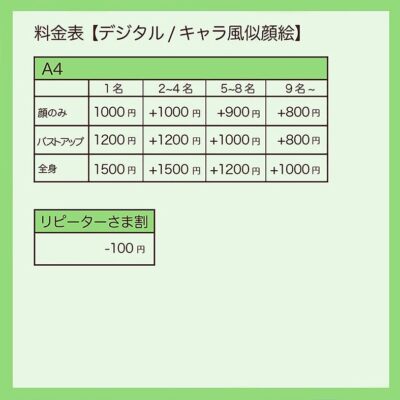 料金表