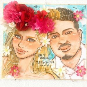 似顔絵　ウェルカムボード