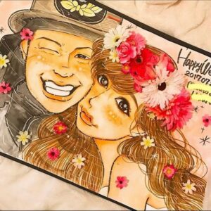 ウェルカムボード　似顔絵