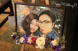 ウェルカムボードの似顔絵1