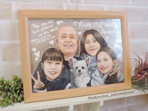 結婚記念の似顔絵