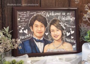 ウェルカムボードの似顔絵2