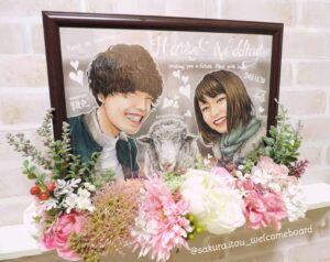 ウェルカムボードの似顔絵6