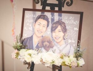 ウェルカムボードの似顔絵3