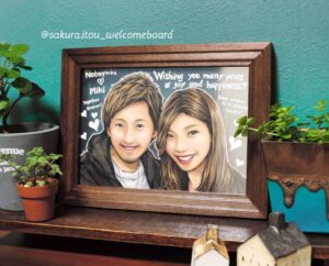 ウェルカムボードの似顔絵7