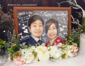 ウェルカムボードの似顔絵13