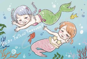 人魚姫風似顔絵