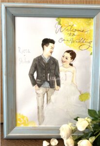 ウェルカムボードの似顔絵