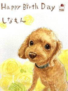 ワンちゃんの似顔絵