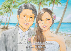 ウェルカムボード　似顔絵