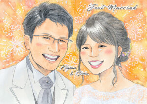 ウェルカムボード　似顔絵