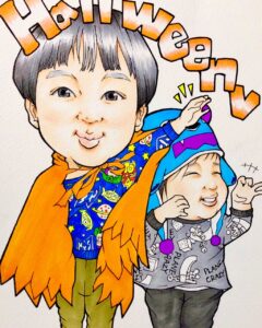 ハロウィン　似顔絵