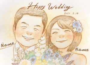 似顔絵 ウエディング