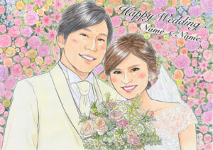 ウェディング　似顔絵