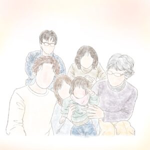 似顔絵 家族