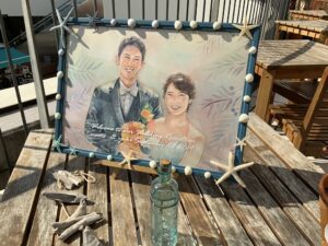 ウェルカムボードの似顔絵