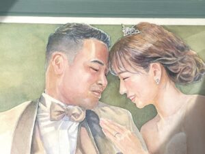 ウェルカムボードの似顔絵、拡大版