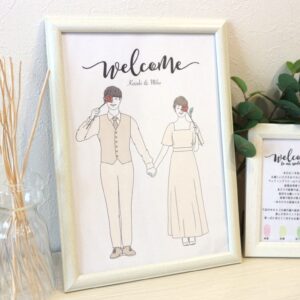 カップルのおしゃれなウエルカムボード