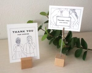 おしゃれなウエディングポストカード