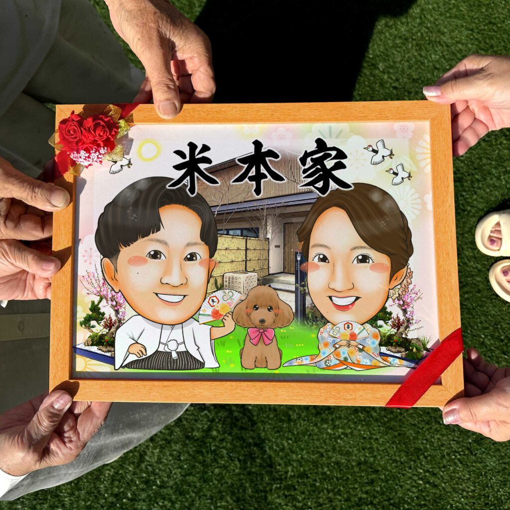 可愛い似顔絵プレゼント作品ギャラリー★結婚記念日に人気!【ルビー婚】 作品サンプル8