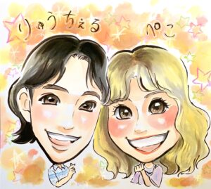 りゅうちぇるとぺこの似顔絵